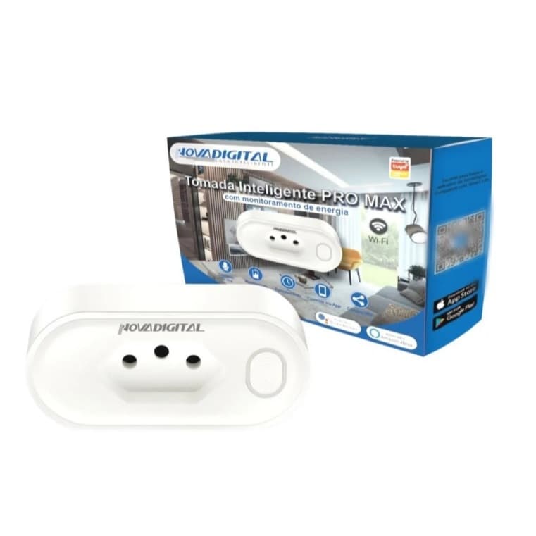 Tomada Inteligente Wifi 20A Nova Digital Produto Homologado Anatel Original Garantia 1 ano
