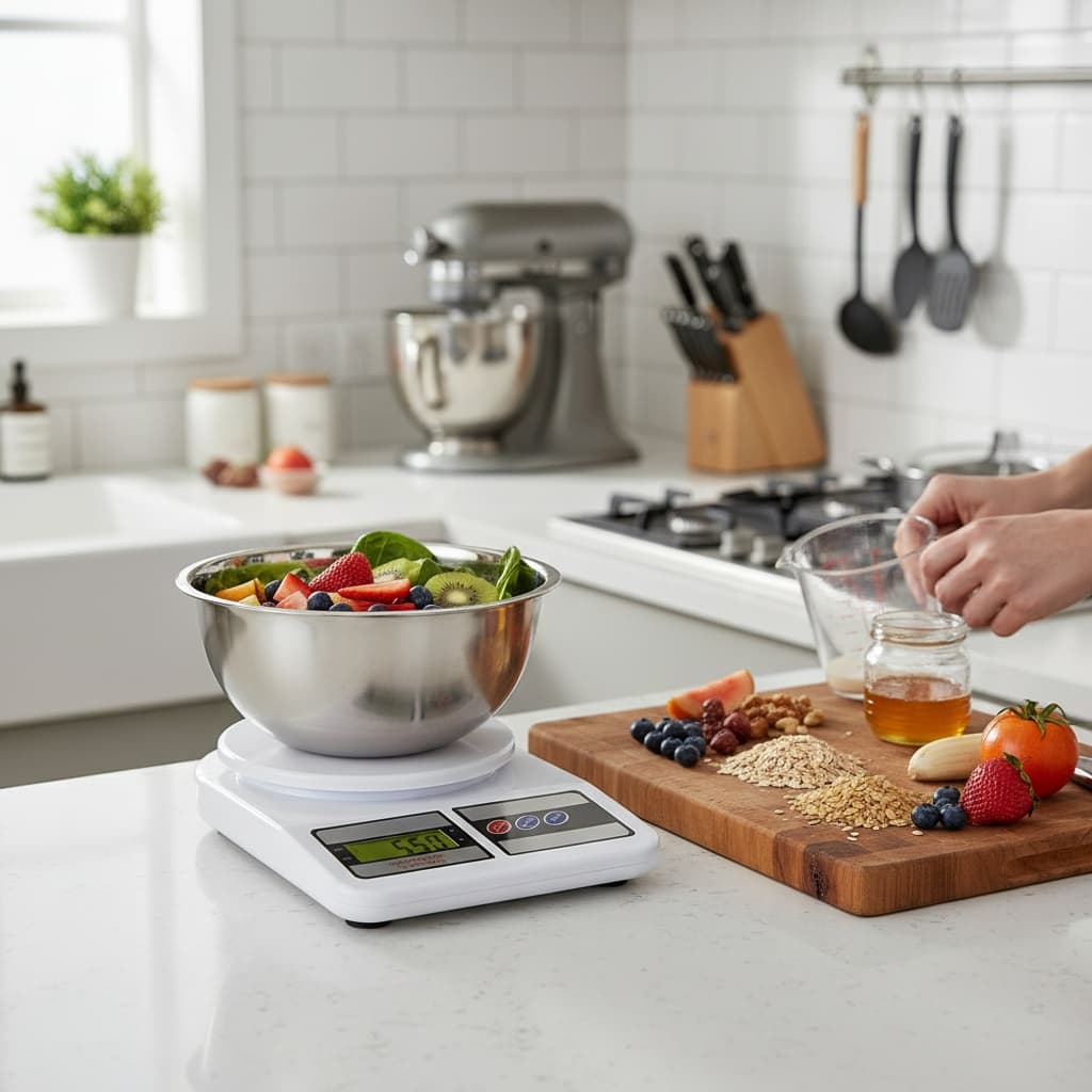 Balança Digital Precisão 10kg Cozinha Nutrição E Dieta Funcional Antiderrapante Compacta