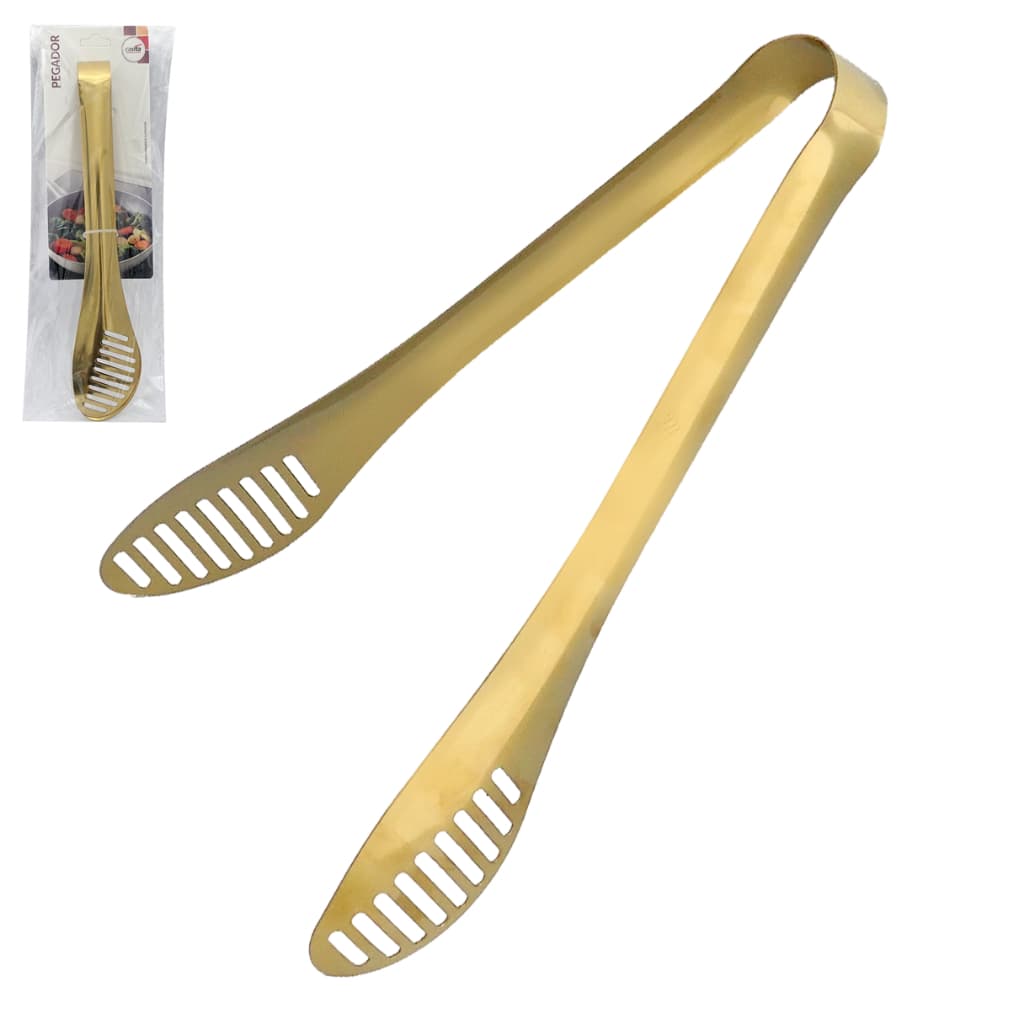 PEGADOR MULTIUSO VAZADO DE INOX DOURADO 24X4,5CM Código 3908408