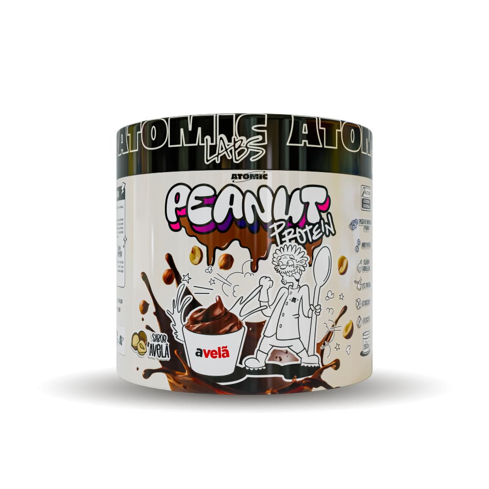 Pasta de Amendoim Peanut Protein 350g Atomic Labs – Com Whey Protein, 0% Lactose e Açúcares