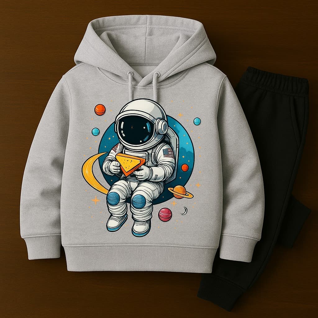 Conjutinho Infantil Moletom Astronauta Estampa Personalizada Calça