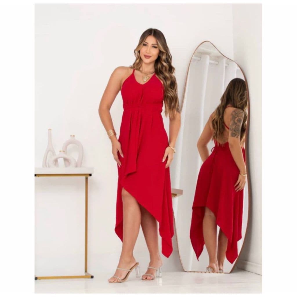 Vestido de Pontas Envelope Multiformas Costa Nua Varias Formas de Amarrar Muito Lindo e Elegante