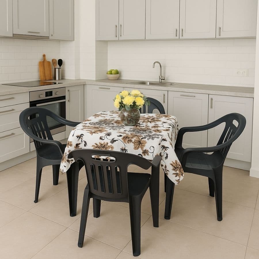 Toalha Forro De Mesa Linho Premium Luxo Quadrada 1,00 X 1,00 para Sala de Estar, Cozinha e Áreas.