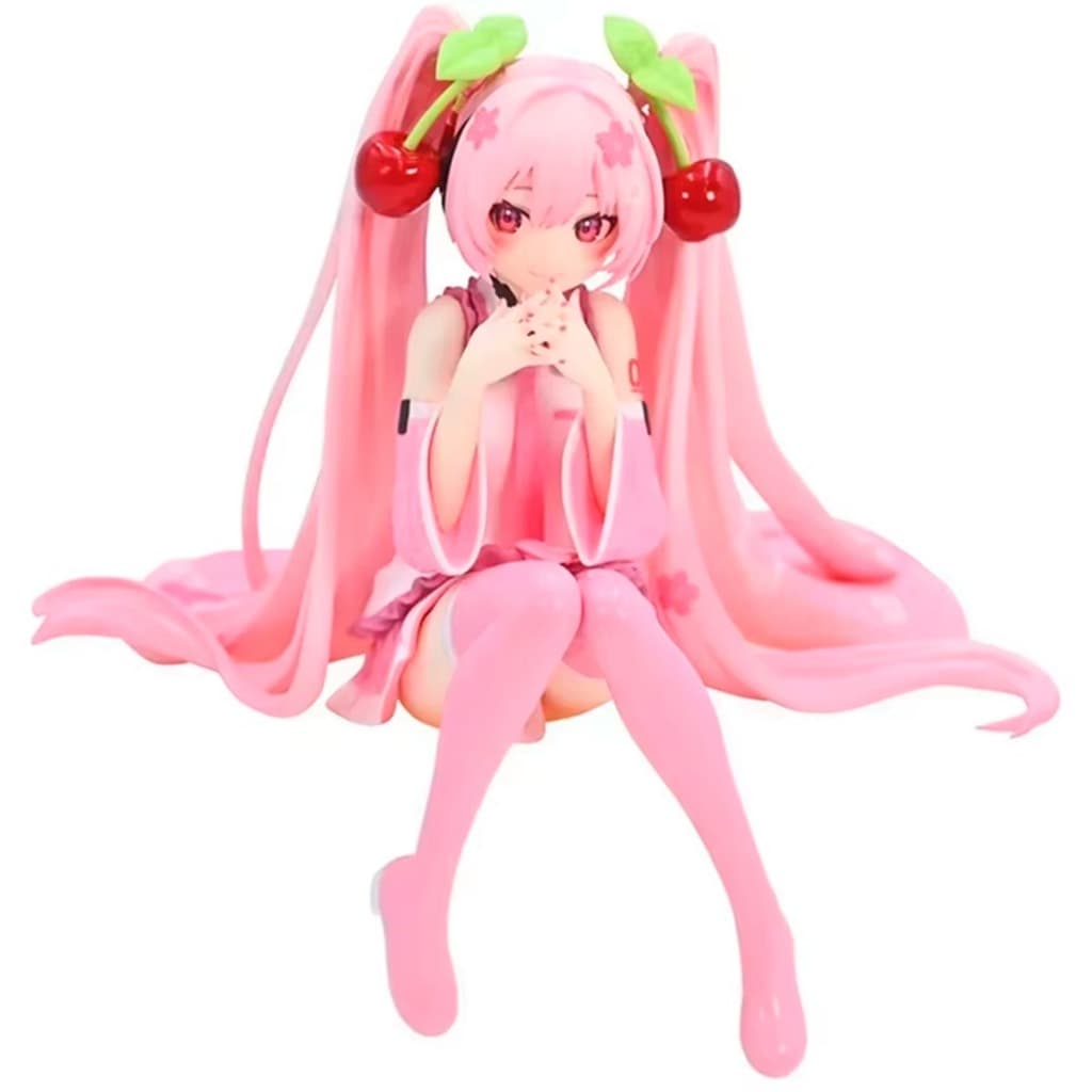 Boneca Sakura Miku – Edição Especial Primavera Cherry Blossom – 15cm – Anime Vocaloid – Colecionável Kawaii