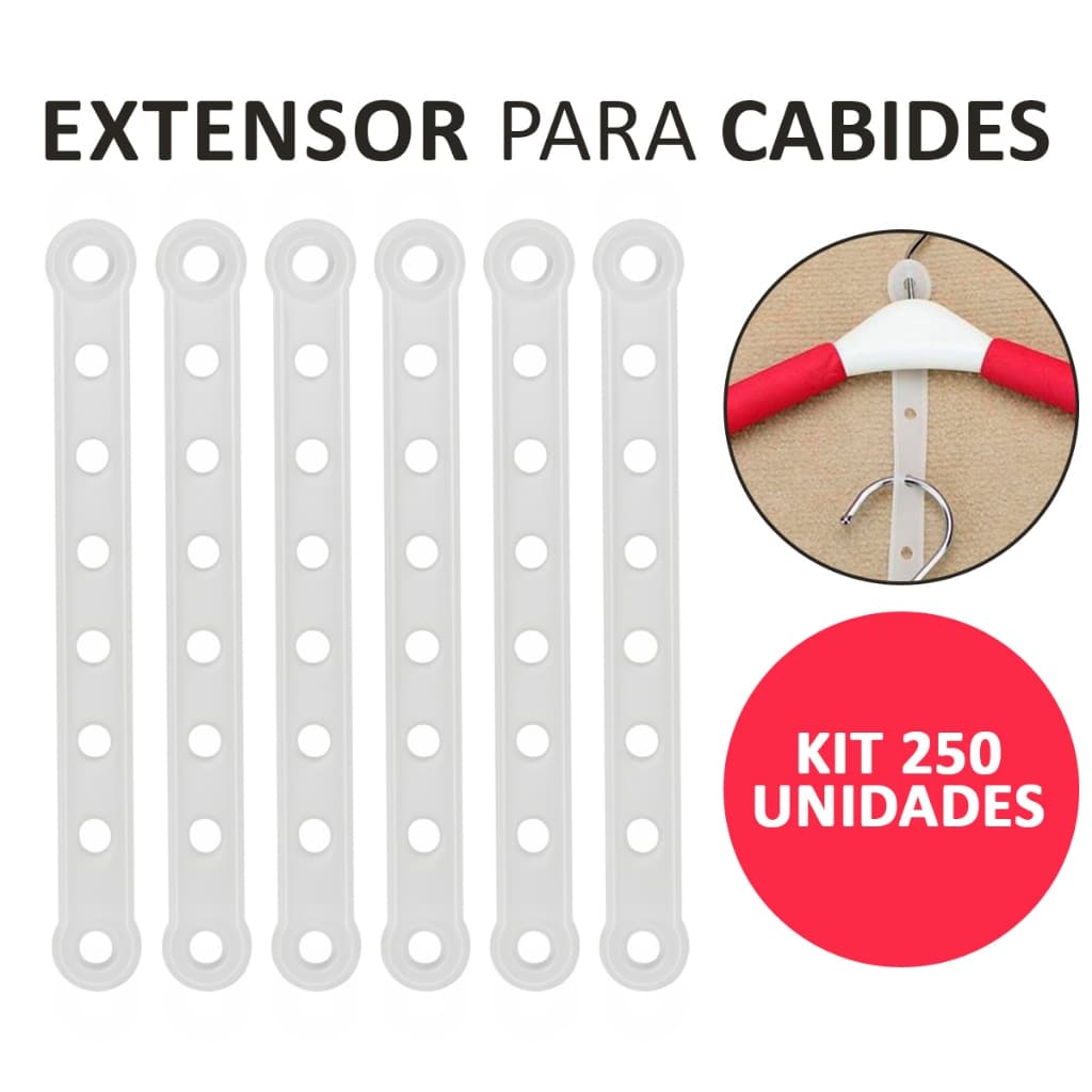 250 Extensores Cabide Para Montar Look Lojas