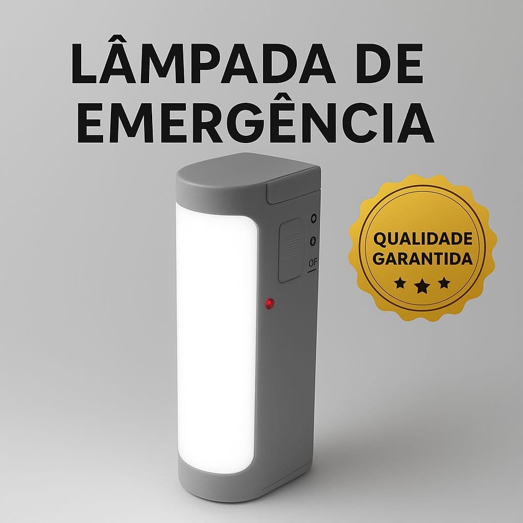 Luminária de Emergência Recarregável 36 LEDs Super Branca Bivolt 110v/220v