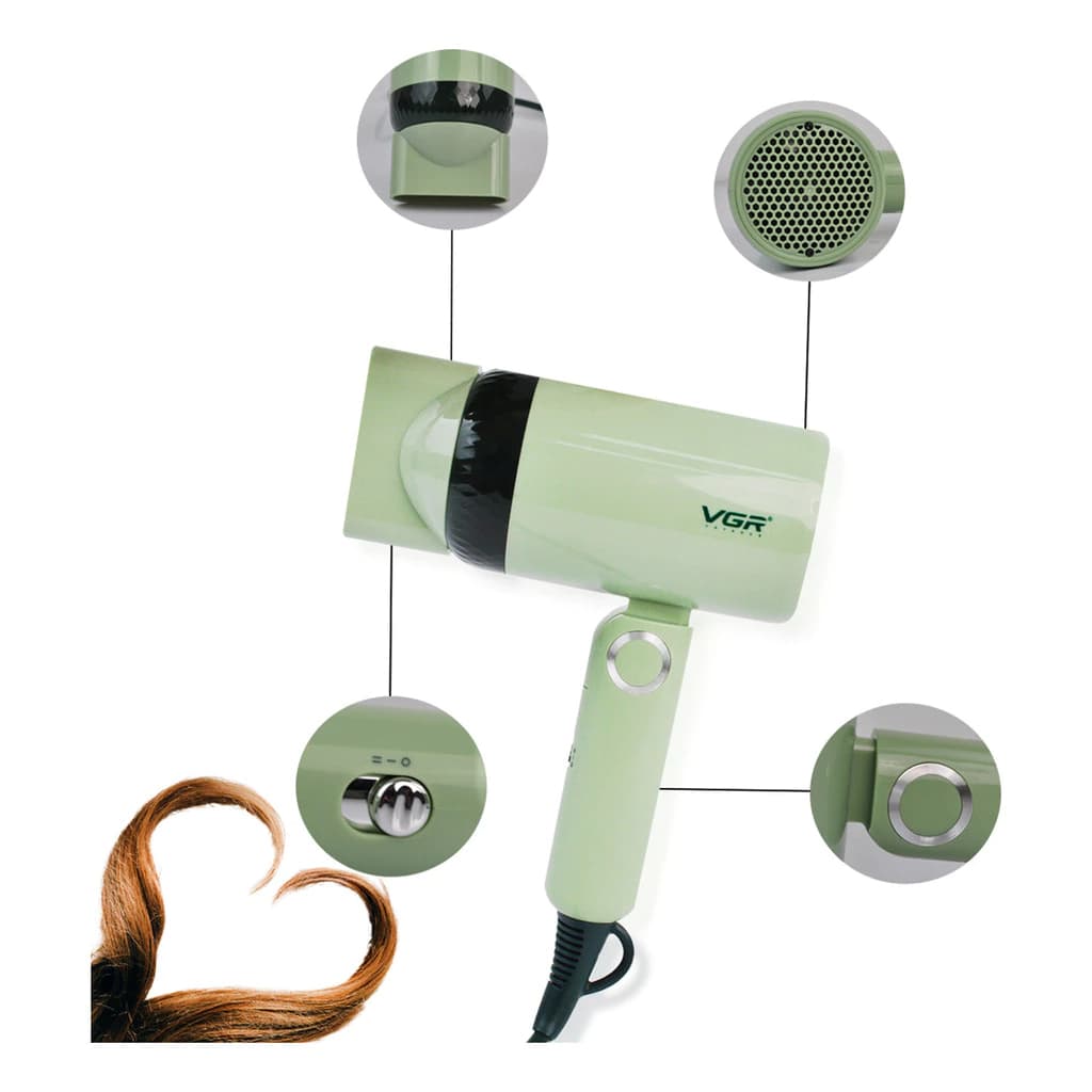 secador de cabelo yager profissional 1200w cabo 1,8m vgr