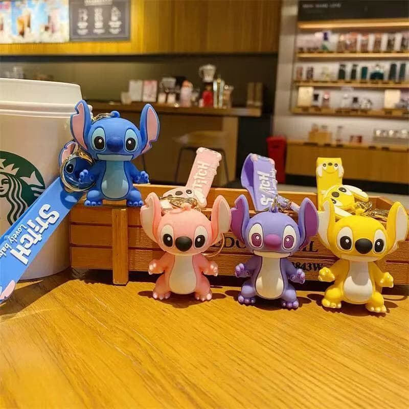 Stitch PVC Dos Desenhos Animados Pingente Chaveiro Criativo Casal internet Celebridade Saco Carro Presente De Aniversári
