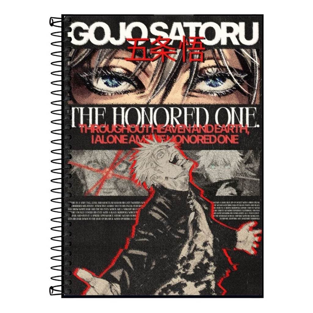 Caderno personalizado jujutsu kaisen Gege  - capa dura 01 ,10,15 e 20 materias bons para o estudos -faculdade, gojo,yuta
