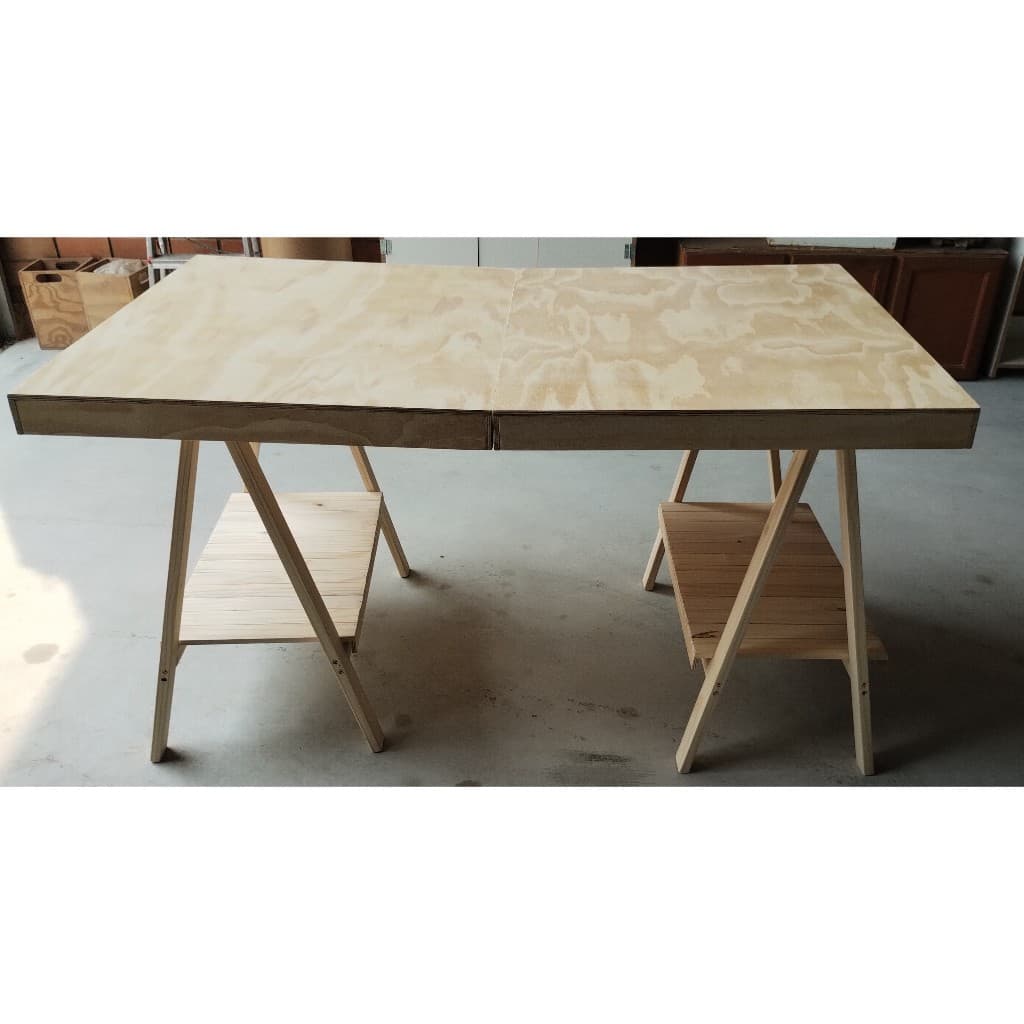 Mesa Maleta Dobrável Portátil em Madeira Natural para Exposições, Feiras, Camping, Praia,