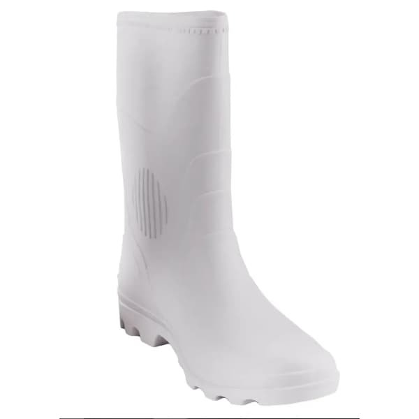 Bota Cano Médio Pegaforte em Borracha PVC - Branco - CA 3151: Proteção e Conforto para o Seu Trabalho e Dia a Dia!