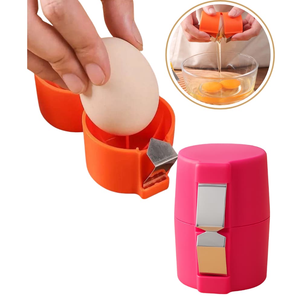 Quebrador Abridor Separador Ovos Portátil Plástico  – Utensílios Cozinha Prático Ideal Para Receitas