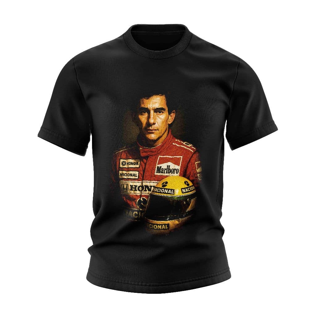 Camiseta Fórmula 1 Ayrton Senna Algodão Premium