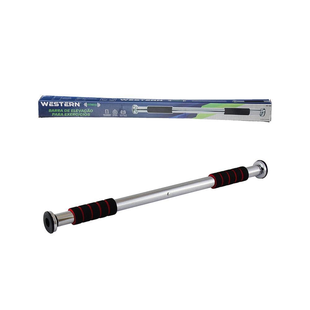 BARRA FLEXÃO PORTA FIXA MATERIAL APOIO REGULÁVEL AÇO INOXIDÁVEL 61 A 100CM INOX