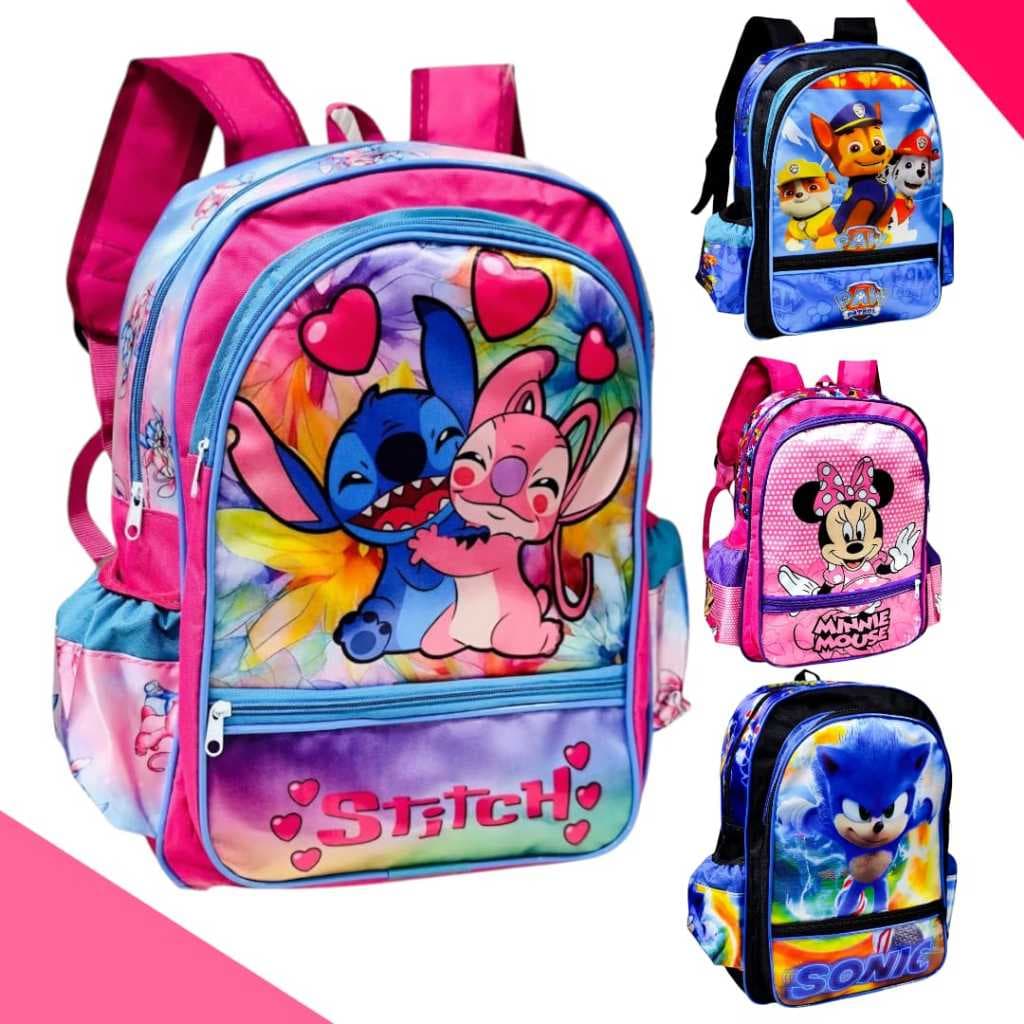 Mochila Bolsa Escolar SUPER SONIC Grande Infantil Personagem Animes