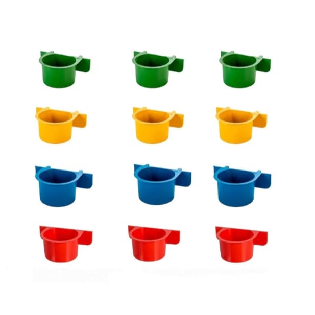 KIT 12 COMEDOUROS PARA GAIOLA KIT COMEDOURO BEBEDOURO PAPAGAIO PROMOÇÃO COMEDOURO DE GAIOLA E VIVEIRO