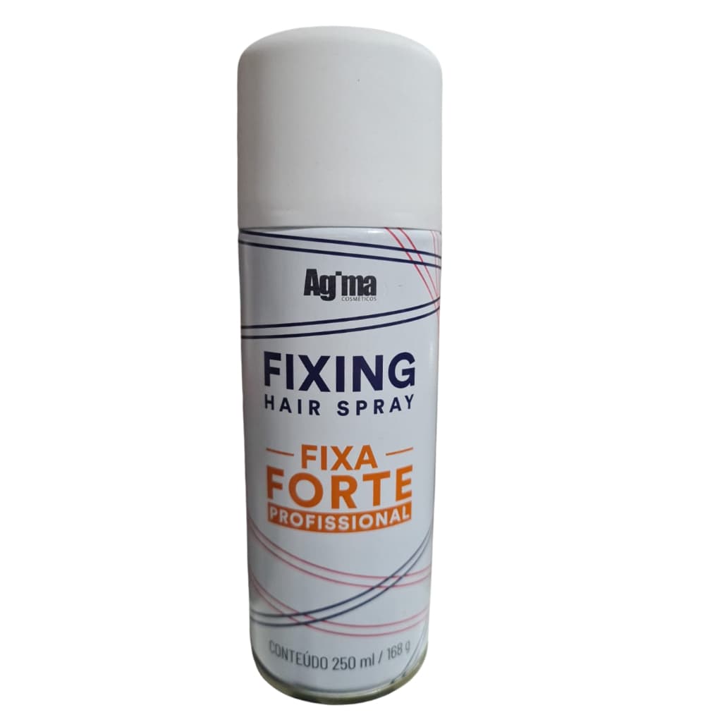 Spray Agma Fixa Forte 250ml – acabamento profissional, longa duração e sem pesar nos fios -