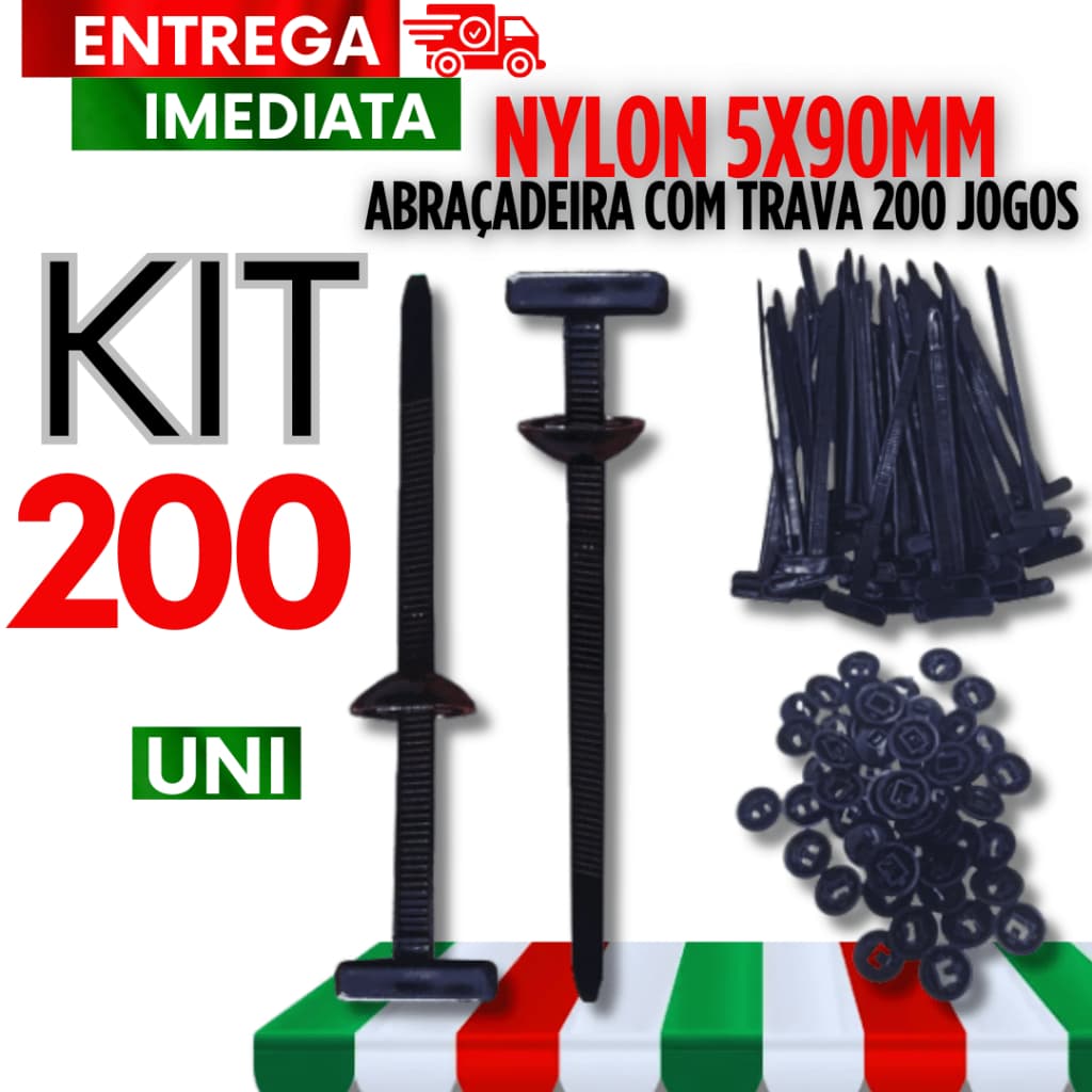 Combo 200 Enforca gato nylon 5X90MM alta Resistencia Durabilidade para sua obras Qualidade Garantida
