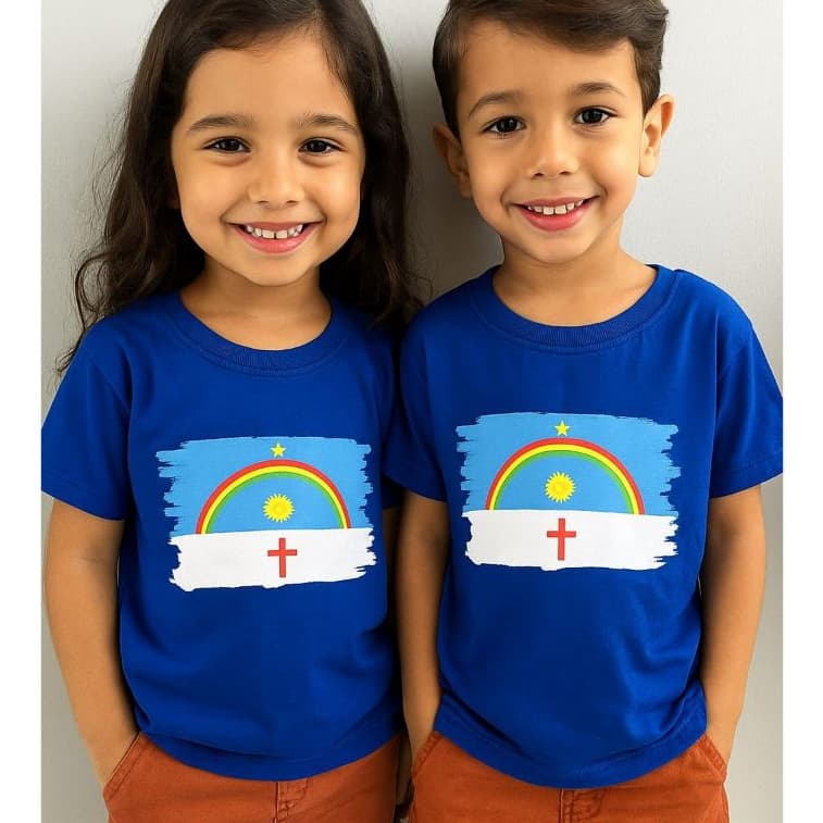T-shirt infantil algodão blusa Pernambuco criança