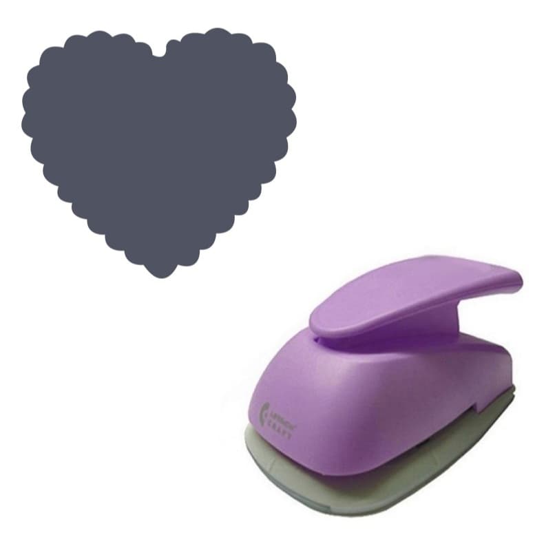 Furador Scrapbook Max Para Papel - Coração Escalope 7,3cm
