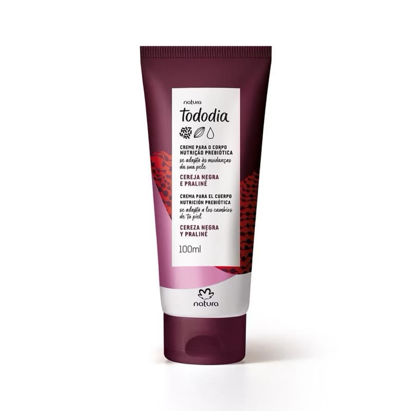 Creme Hidratante Nutritivo para o Corpo Natura Tododia Cereja Negra e Praliné 100 ml