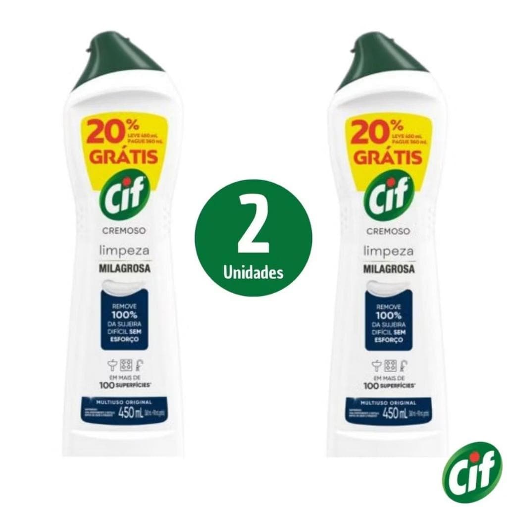 Kit Cif Cremoso Multiuso 450ml 2 Unidades