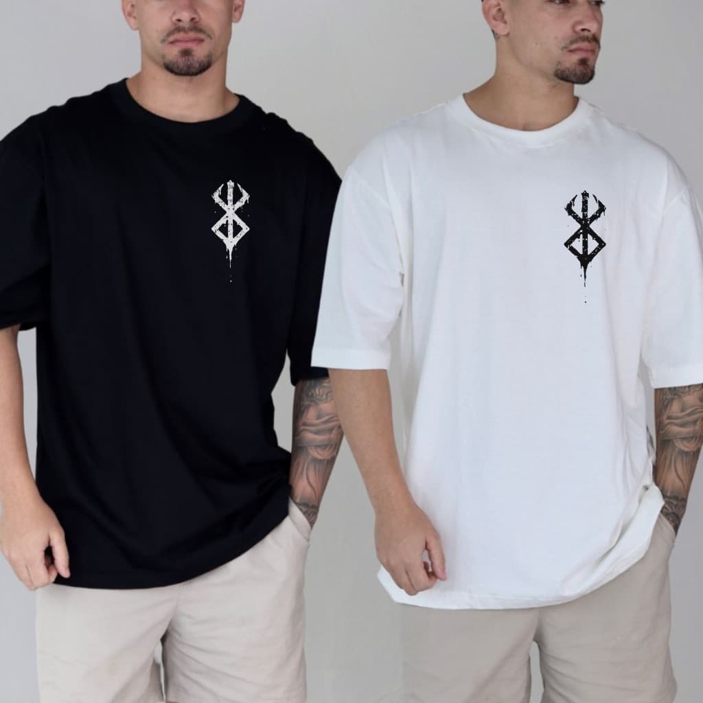 Camiseta Básica Estampada Berserk Anime Moda Masculina Streetwear Fresquinha Algodão Promoção