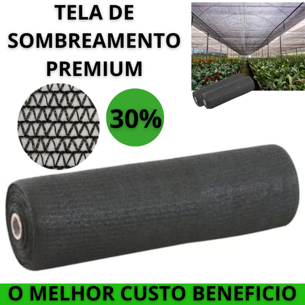 Sombrite Tela Sombreamento Nortene 30% Proteção UV Plantas Horta Jardim Garagem Viveiro Cobertura