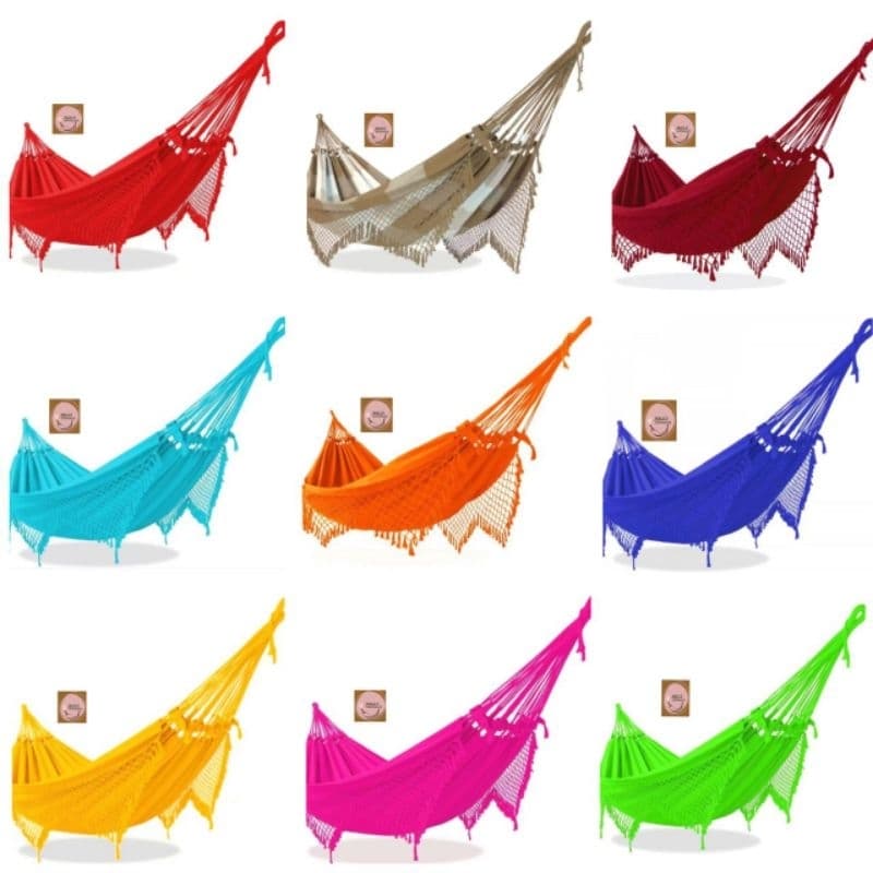 Rede de descanso casal luxo decorativa diversas cores