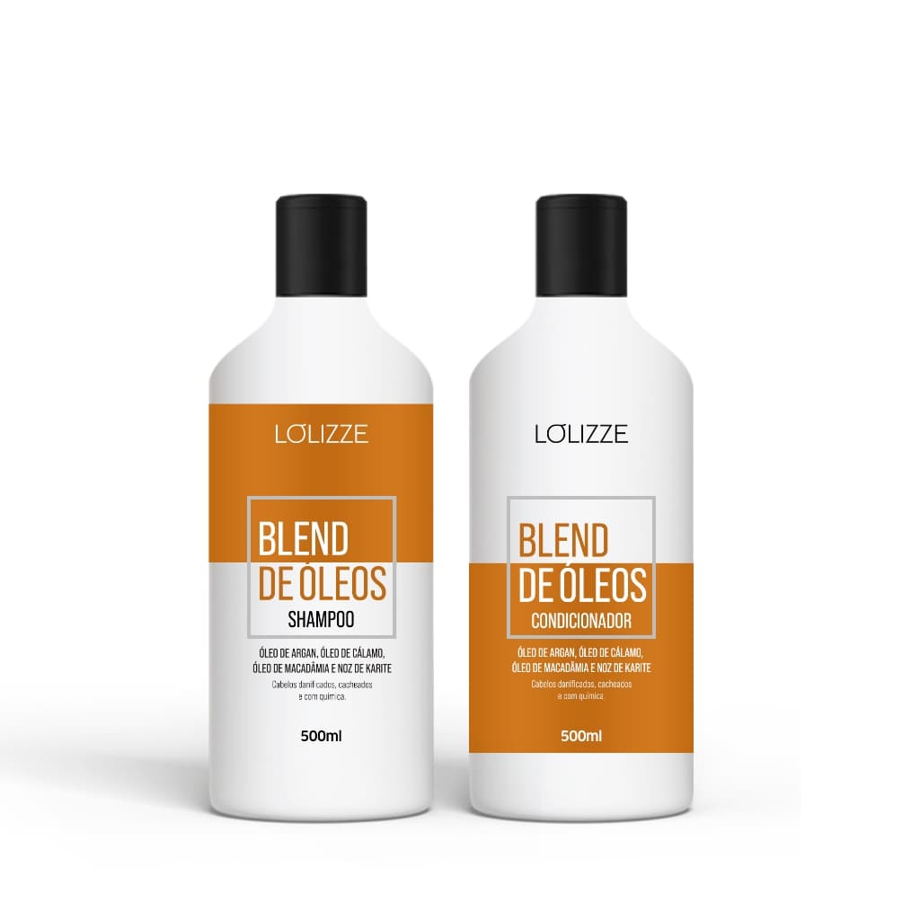 Kit Shampoo e Condicionador Blend de Óleos 500ml Lolizze