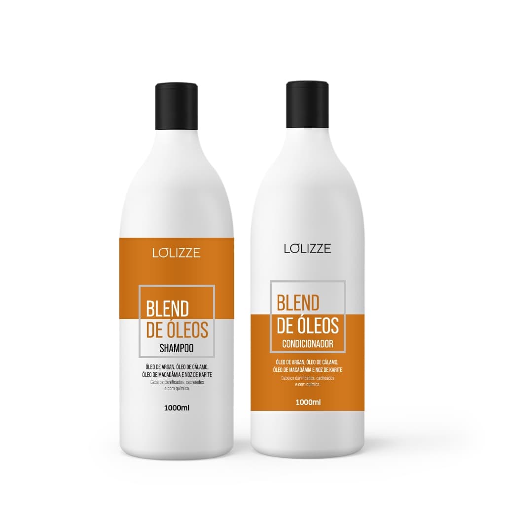 Kit Shampoo e Condicionador Blend de Óleos 1L Lolizze