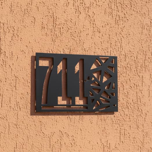 Numero Residencial Placa Aco Reforcado Minimalista