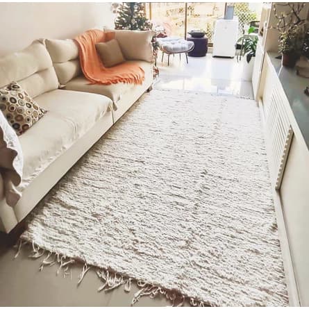 Tapete Boho Gigante 2,50 X 2,00 Artesanal Luxo Sala Quarto Felpudo Fofinho Rústico 100% Algodão Tear