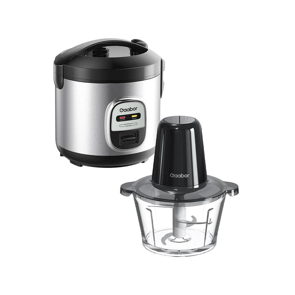 [Venda em Conjunto] Gaabor Panela de Arroz 1L RC20M + Processador Multislice 2L MG-15M02A