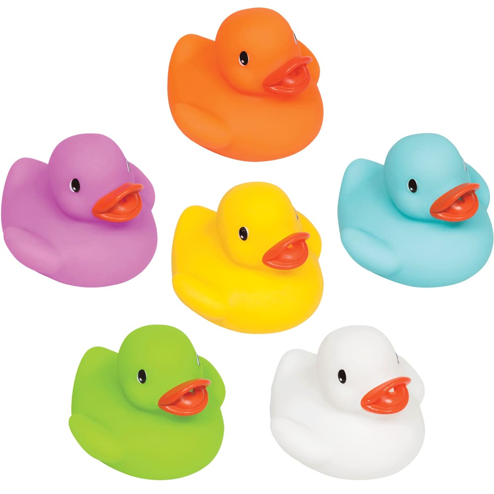 Patinhos Coloridos Brinquedo De Banho Bebê Buba 6 Peças