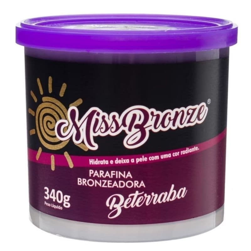 Parafina com ativador Miss Bronze Beterraba 340g para peles negras