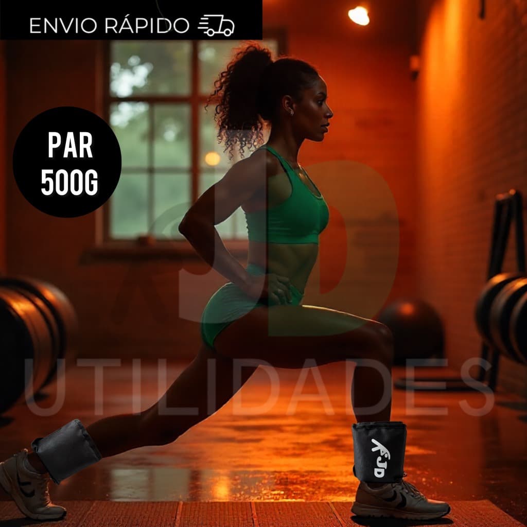 Caneleira de Peso 500g (Par) – Pernas, Treino Livre, Fisioterapia, Reabilitação, Musculação