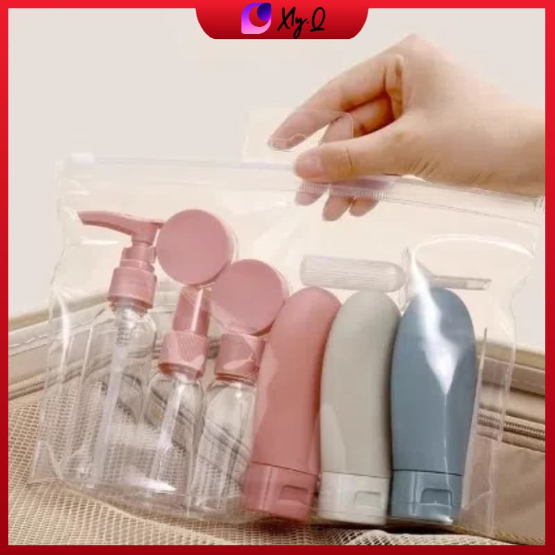 Kit Viagem 11 Peças Frascos para Higiene Pessoal Shampoo Creme Hidratante Spray Portáteis para Viagens