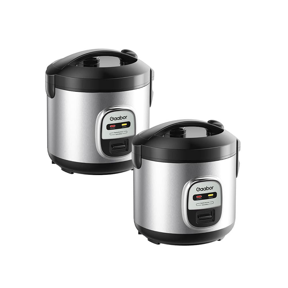 Gaabor kit com 2 panelas elétricas multifuncionais 1L capacidade pequena ideal para cozinhar 1 tigela de arroz RC-20M01A
