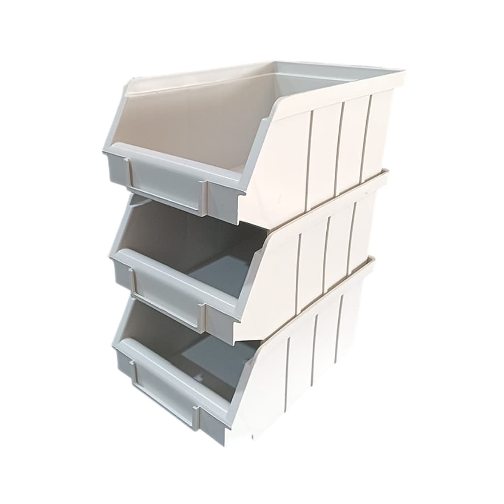 Kit 3 Gaveteiro Gaveta Organizador Caixa Bin 3 Plástico Branco