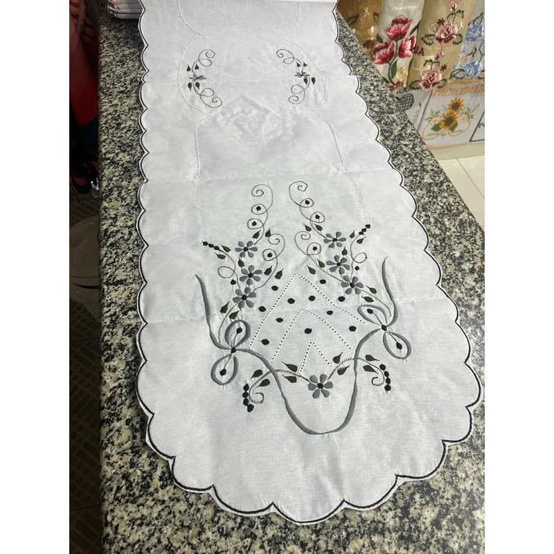 Caminho de Mesa Bordado 2m Passadeira, Trilho de Mesa