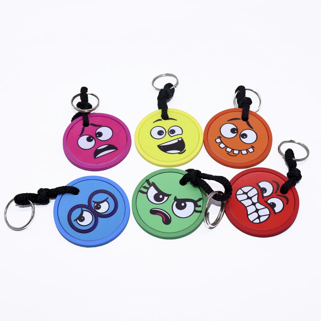 Chaveiro Pingente Emoções Sentimentos Divertidos Colorido - Decorativo Bolsa Mala Mochila Estojo - Não Personalizavel