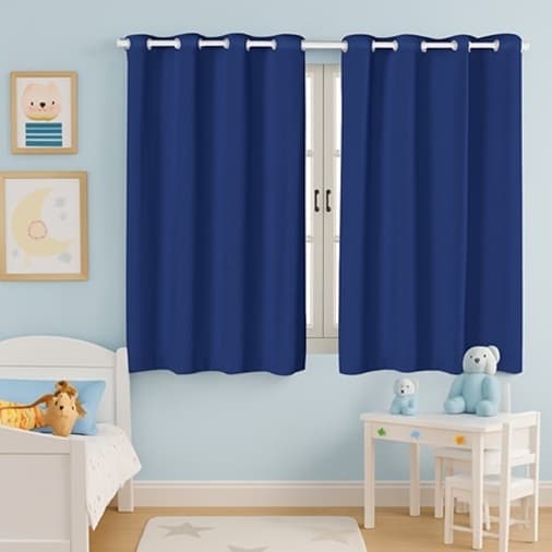 Cortina Quarto Infantil Luxo de Linho 2,00 x 1,40 Altura Criança Menino Menina Bebê Janela Pequena Tecido