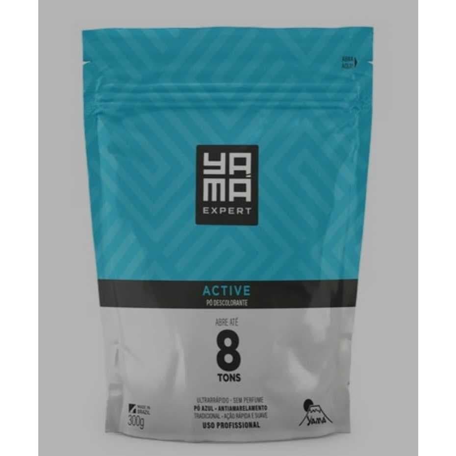 Yama Expert Pó Descolorante Azul 300g – Active Clareia até 8 tons  Sem cheiro  Uso Profissional