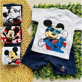 Conjuntos de personagens Infantil Camisa bermuda Verão