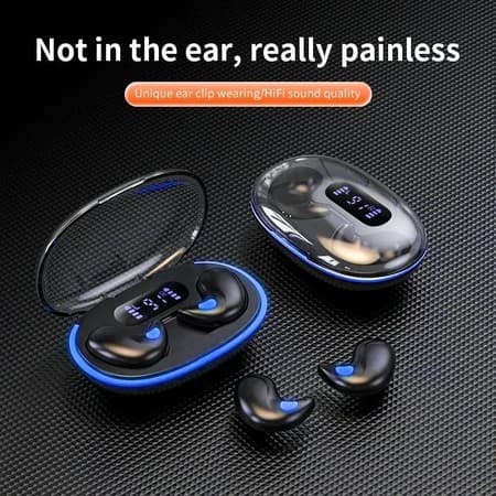 X55 Fones De Ouvido TWS Sleep Sem Fio Bluetooth Display Led HIFI Som Estéreo Fone