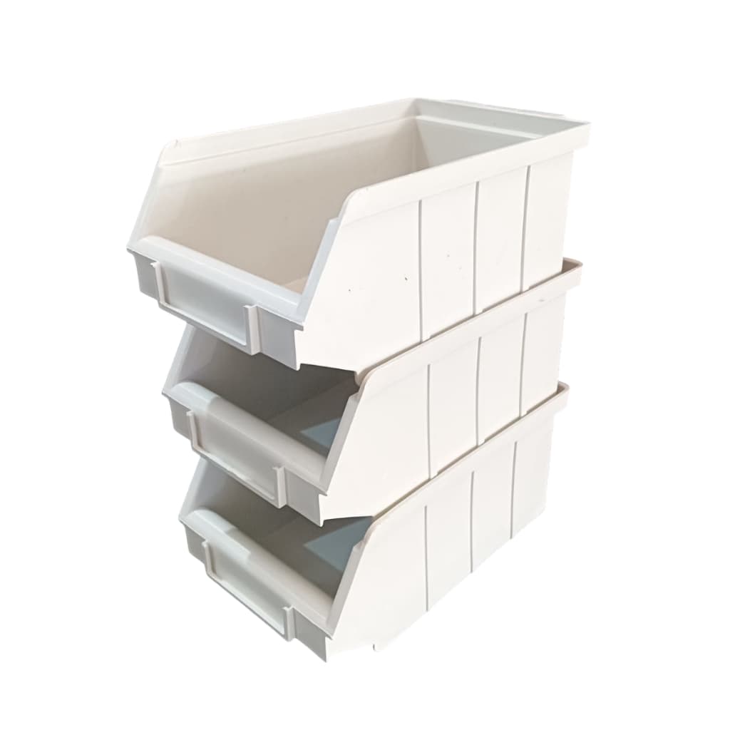 Kit 12 Gaveteiro Gaveta Organizador Caixa Bin 3 Plástico Branco