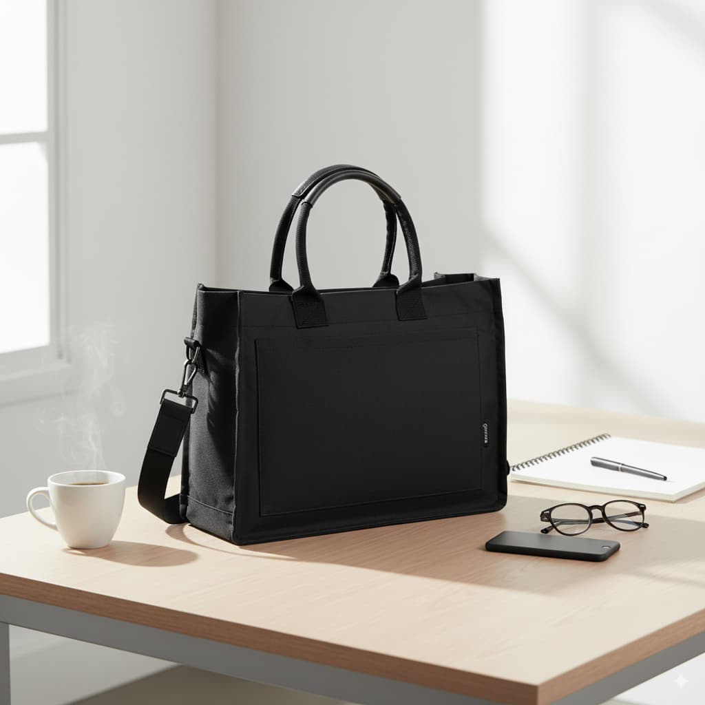 Bolsa Tote Mini Feminina Gocase Bolsos Internos Minimalista com Porta-Notebook Executiva Bolsa Para Trabalho e Faculdade