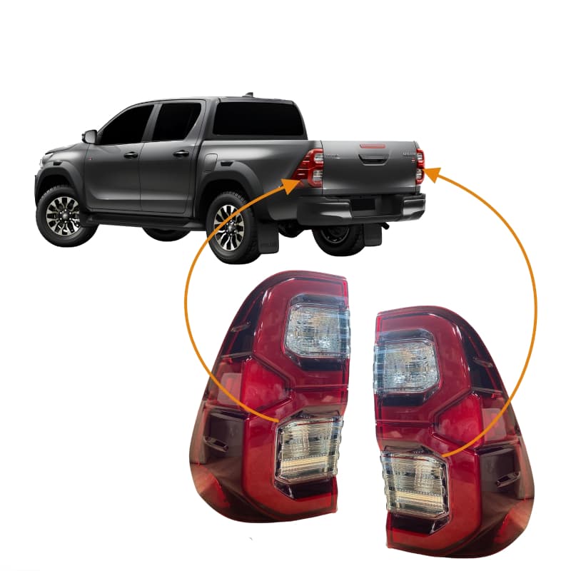 Lanterna Traseira Hilux 2021 2022 2023 Com Led