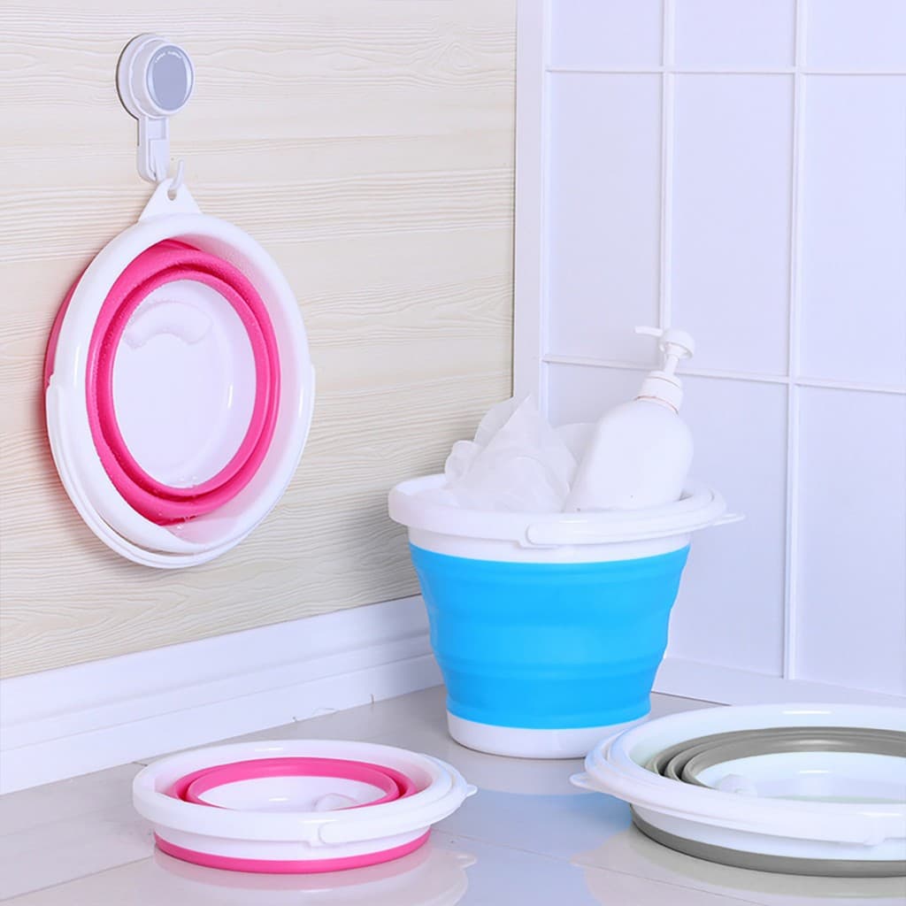 Balde Dobrável Retrátil de Silicone - 3L, 5L e 10L